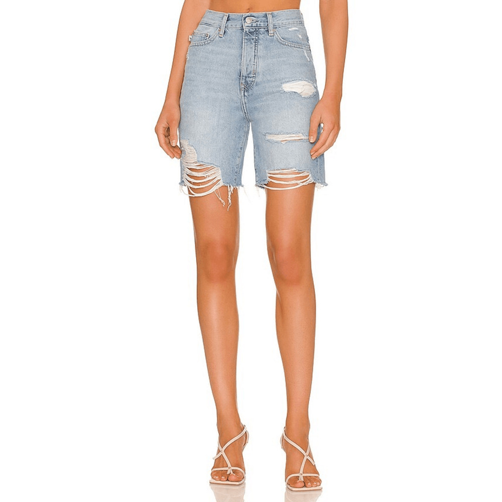 LOVERS & FRIENDS Shorts Sz 24 Devon 90s Cut Off Boardwalk Blue Revolve NWOT
